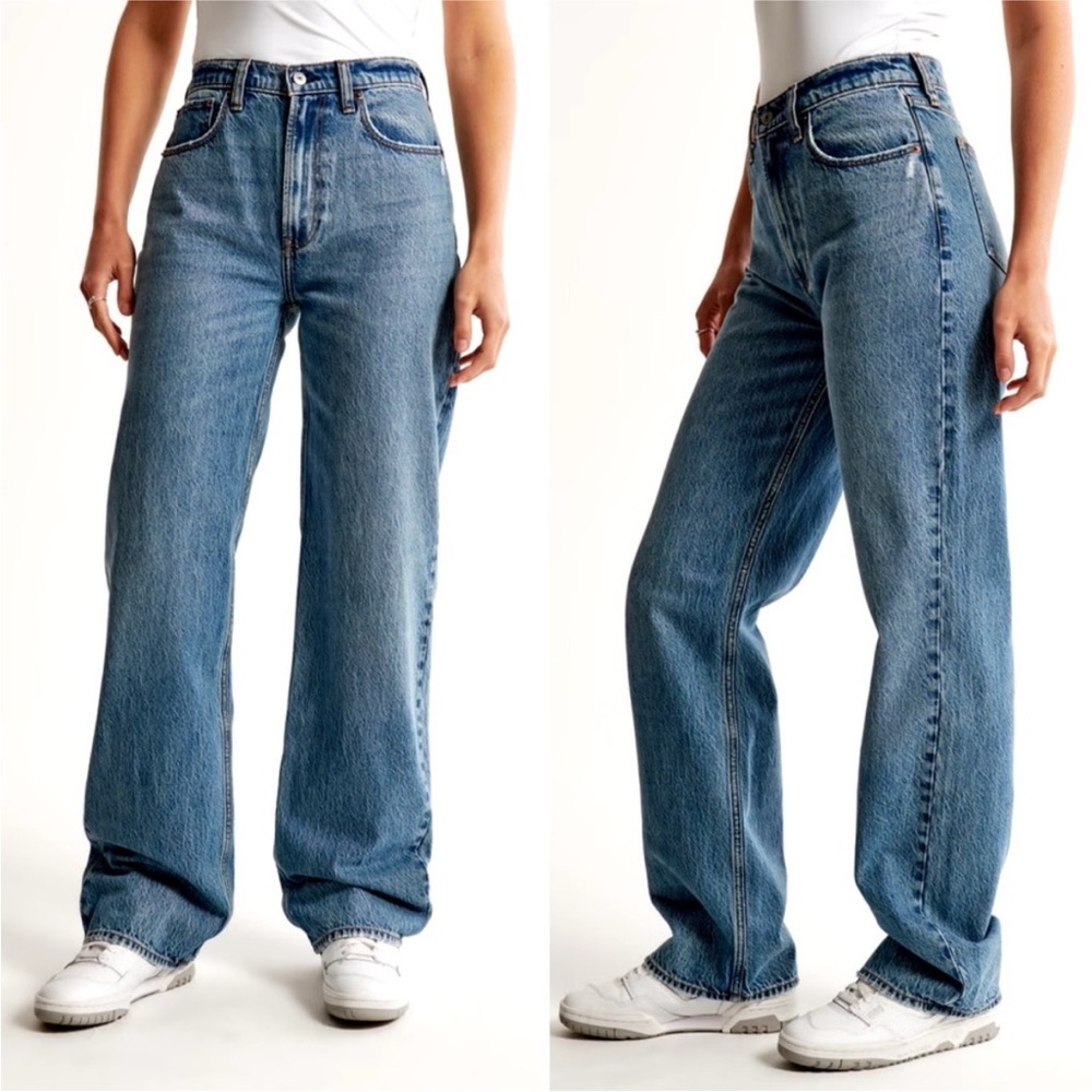 Abercrombie & Fitch Loose High Rise Jeans tall relaxed denim